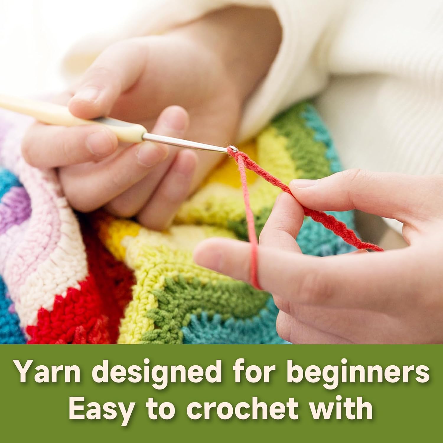 Susan's Family 4Ply Yarn Combo 10 Packs 60% Cotton 40% Acrylic Yarn for Knitting & Crochet. DIY Scarf & Blanket Pattern & Video Tutorials. Handmade Gift - Color Master (07#Luck Red) - Image 4