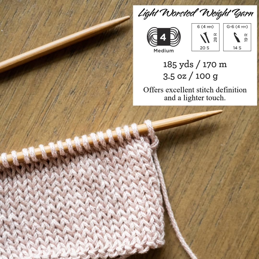 Lion Brand Yarn. 24/7 Cotton Mercerized Lightweight Yarn for Knitting. Crochet. and Crafts. Eggplant. 1 Pack. 185 Yards of Natural Fiber for Breathable Tops. Durable Bags. and Easy-Care Dish Cloths - Image 4