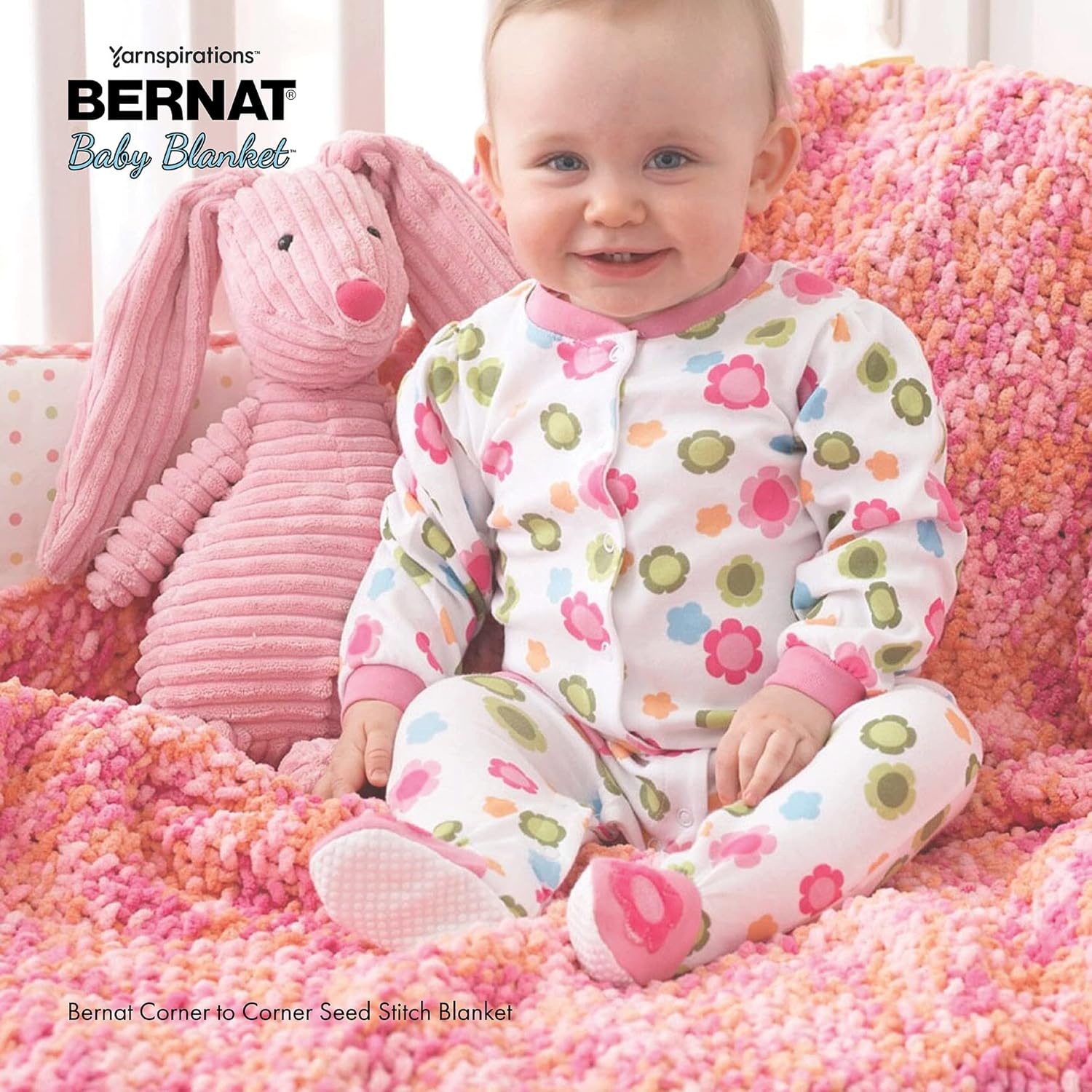 Bernat BABY BLANKET BB White Yarn - 1 Pack of 10.5oz/300g - Polyester - #6 Super Bulky - 220 Yards - Knitting/Crochet - Image 4