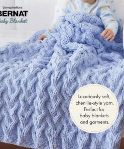 Alternative view of Bernat BABY BLANKET BB White Yarn - 1 Pack of 10.5oz/300g - Polyester - #6 Super Bulky - 220 Yards - Knitting/Crochet