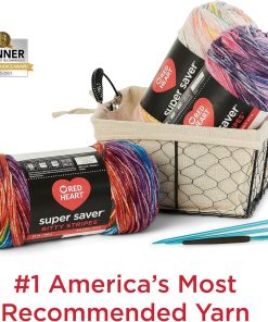 Alternative view of Red Heart Super Saver Bitty Stripes Sunset Beach Yarn - 2 Pack of 10oz/283g - 100% Acrylic - #4 Worsted (Medium) - 515 Yards - Knitting/Crochet